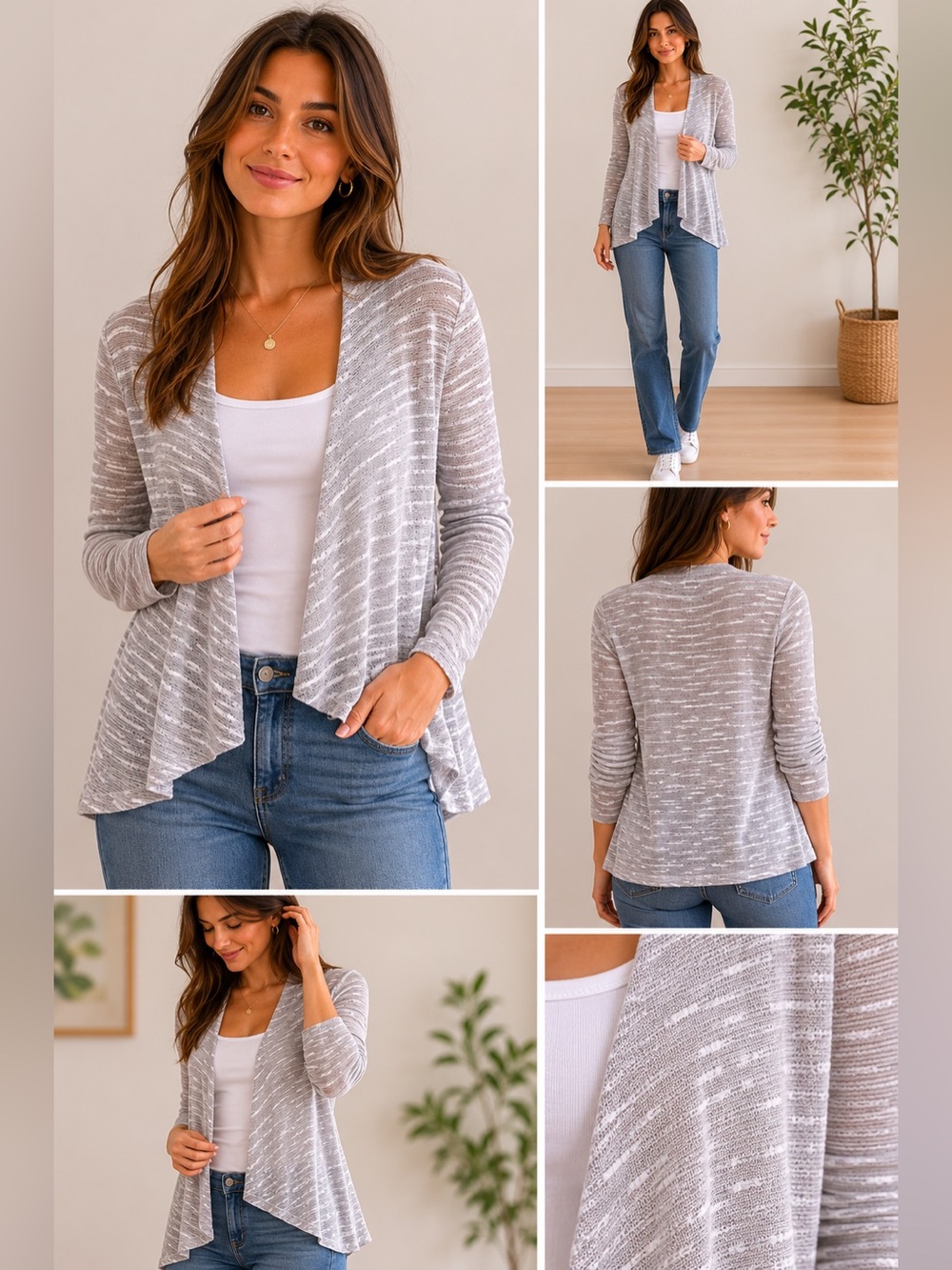Aeropostale Light Gray knit Cardigan